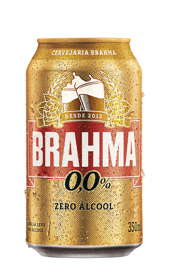 Latinha de cerveja da Brahma sem álcool